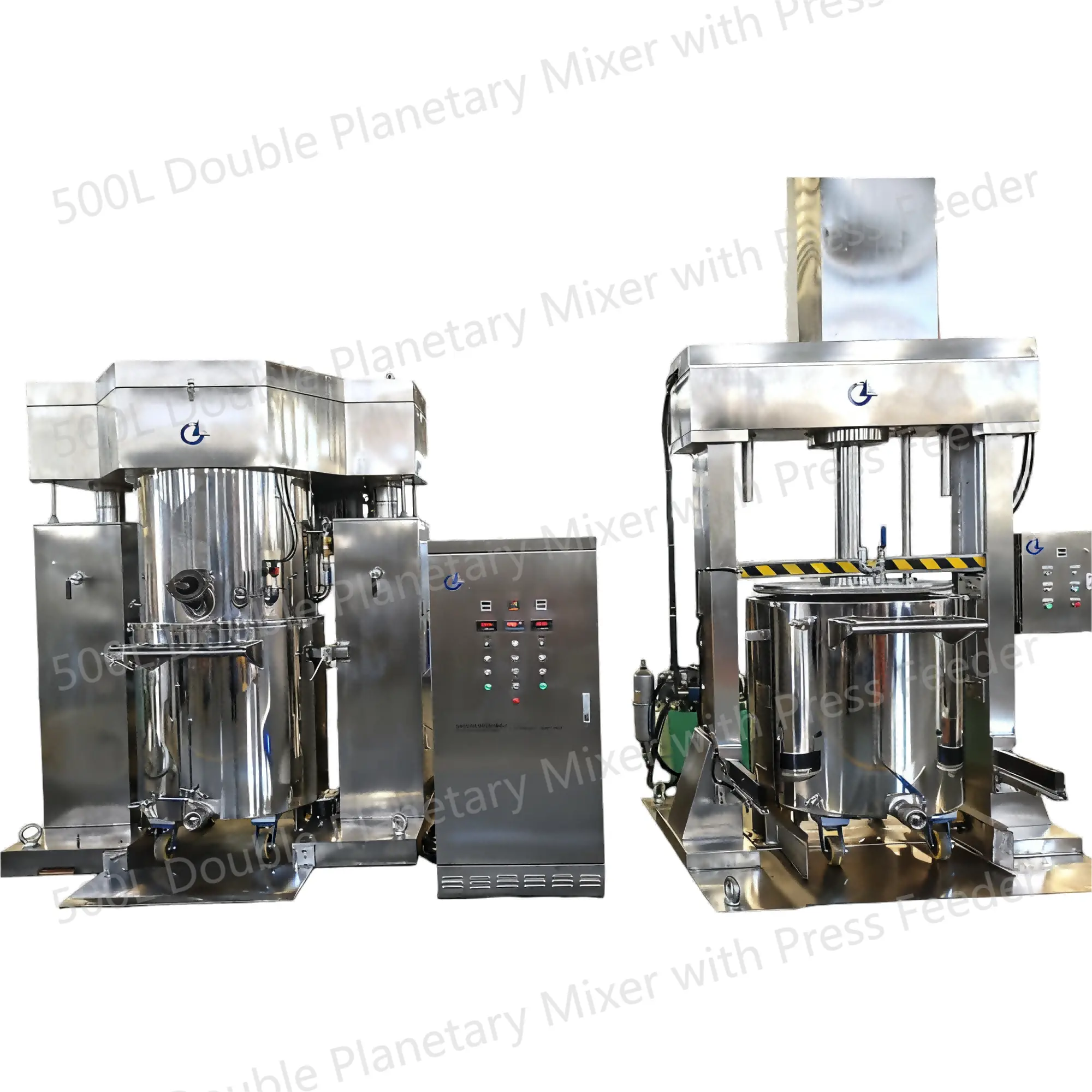 500L Double Planetary Mixer with Press Feeder